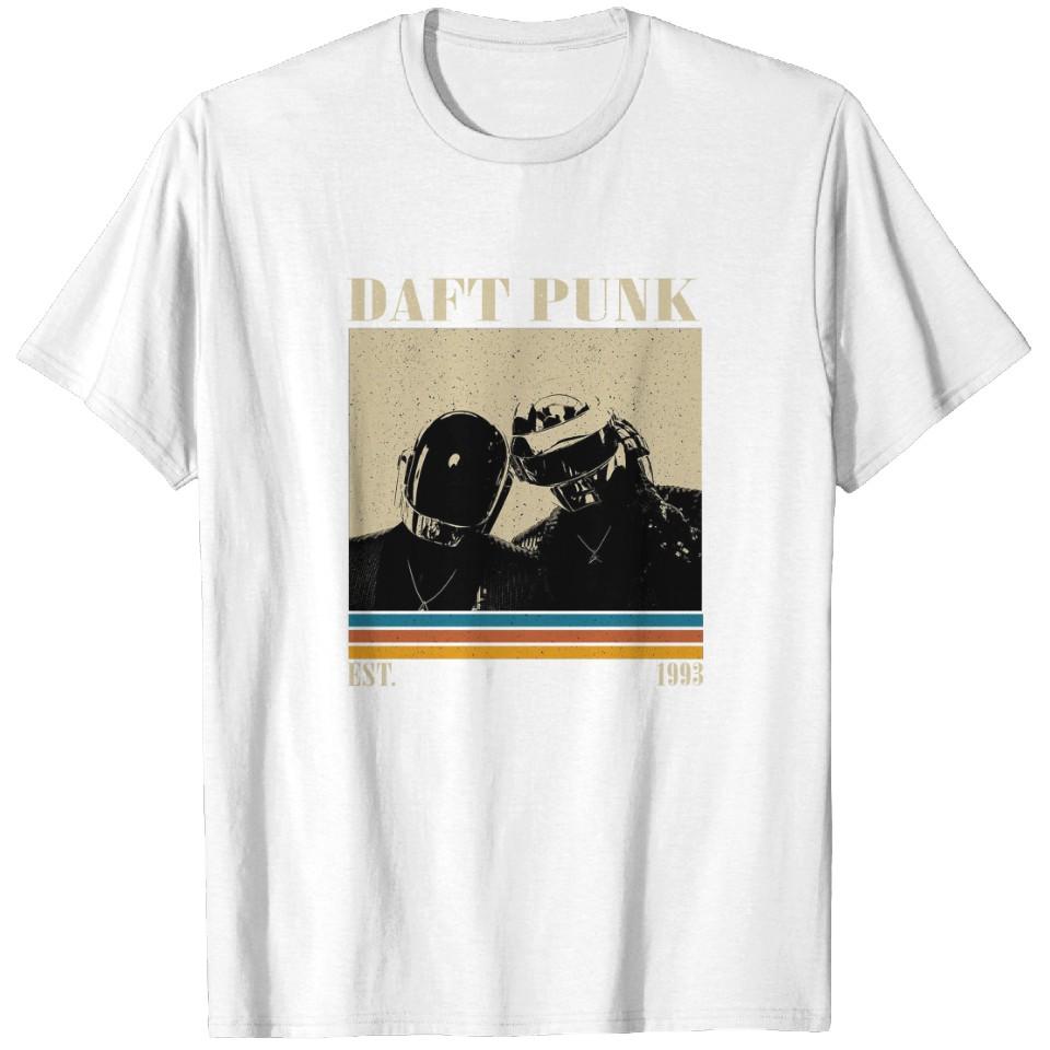 Daft Punk Music T-Shirt Heavyweight T-shirt Men - White 3XL