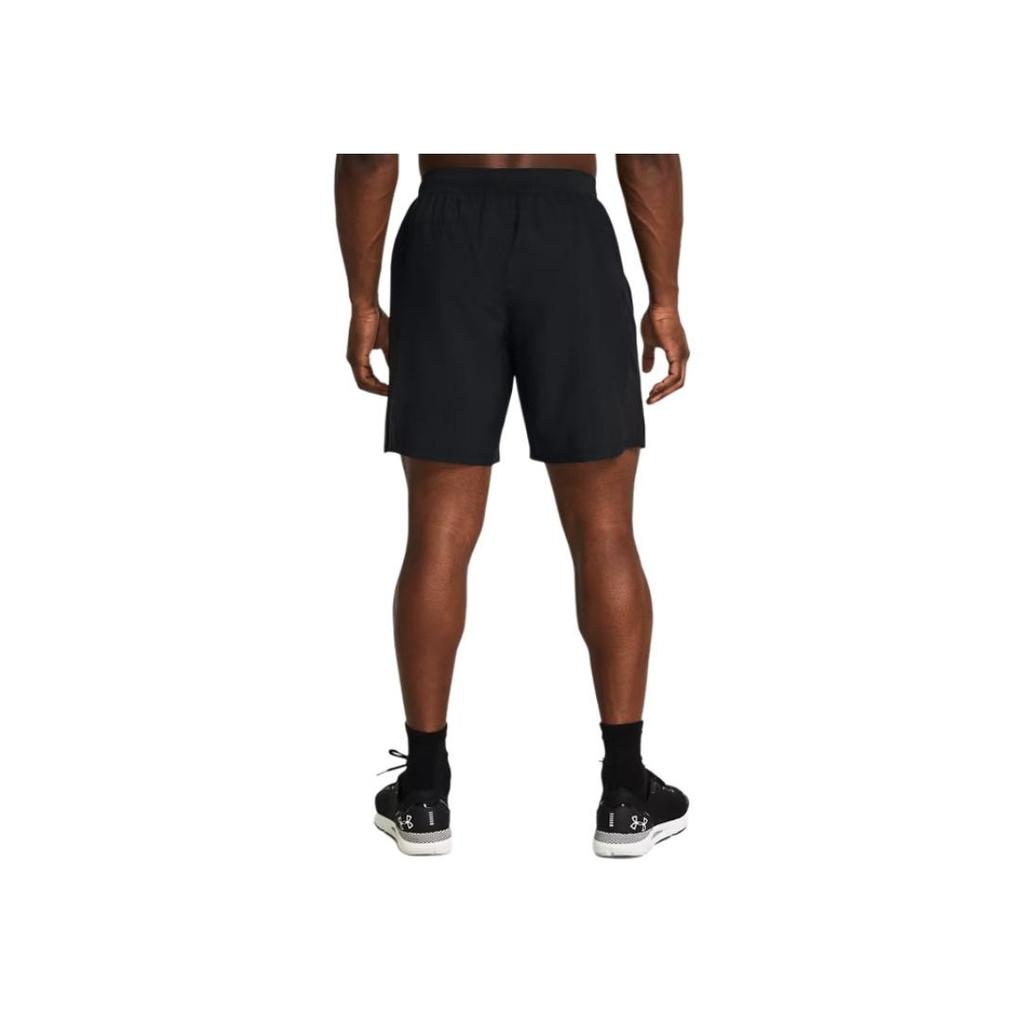 Under Armour Logo Print Lace-Up Quick-Dry Mid-Waist Casual Shorts Men Bottoms Black 1382622-001