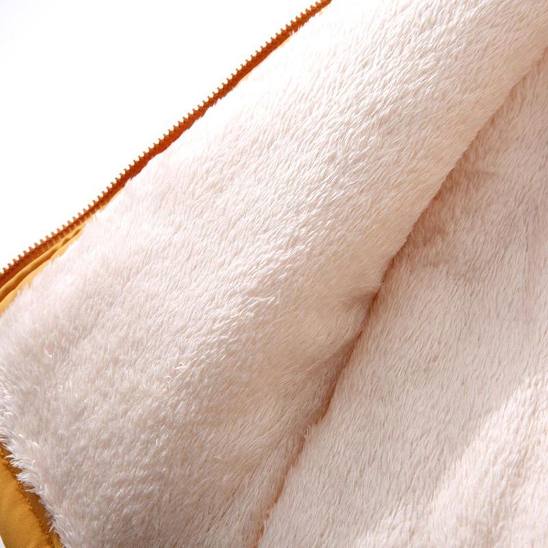 Barne Vinter Gutter Vattert Jakke Pluss Fløyel Tykk Varm Mote Hette Vattert Jakke Barne