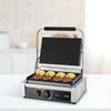 Commercial Panini Grill, 2200W Electric Sandwich Panini Maker, Stainless Steel Sandwichs Press Grill with Handle and Temp Control, 34x23 cm Full Flat