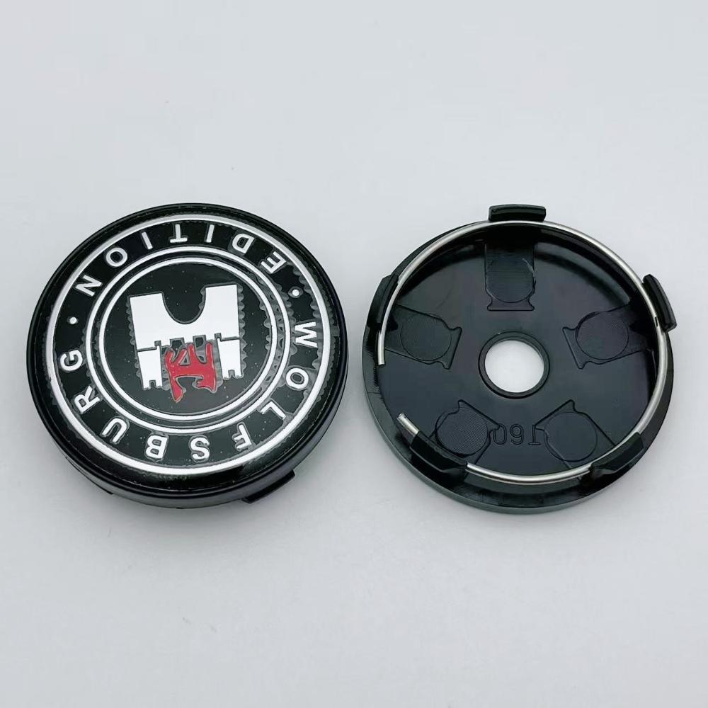 4Pcs 60mm ( 56mm I.D ) Black/Silver Car Wheel Center Caps With Logo Emblem Badge Wheel Hubcaps Auto Rim Cover Car Accessories