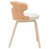 Dining Chairs 2 Pcs Cream Bentwood and Faux Leather