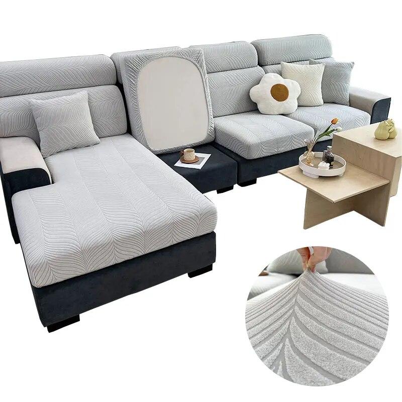 jacquard leave printed sofa cushion covers,sofa cover for living room ,couch cover,L shape sofa protector,home decoration