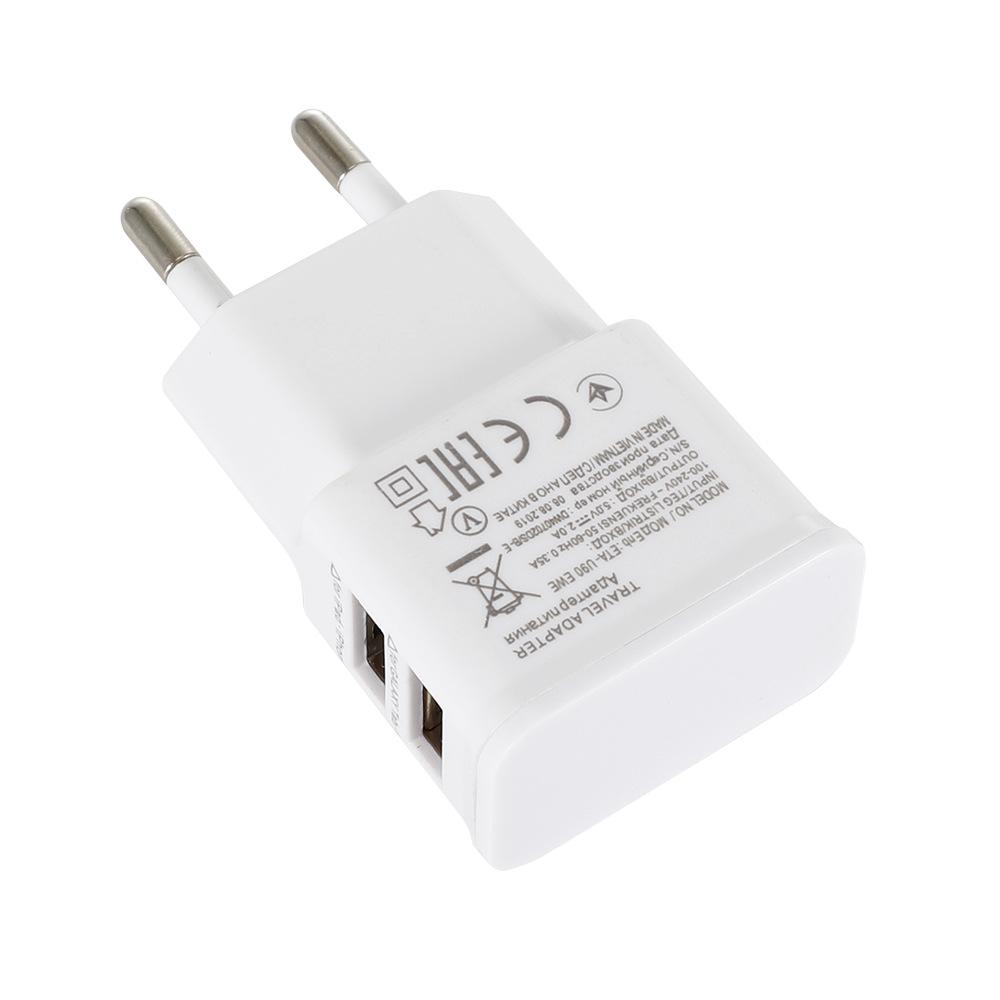 Dual-Port 1A USB-Ladegerät für Android/Tablet - EU/US-Stecker kompatibel