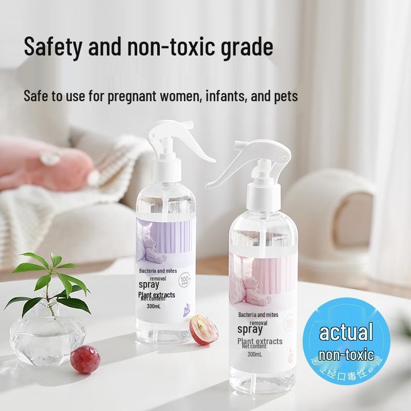 Fresh Scent Anti-Mite Spray: Eliminates Mites, Deodorizes, and Protects Linens and Clothing with Antibacterial Formula - Ideal for Dorm Rooms