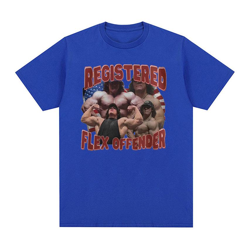 Registrierter Flex-Sünder Retro Grafik T-Shirt Sam Sulek Lustiger Fitnessstudio-Humor Kleidung T-Shirts Unisex O-Ausschnitt Baumwolle Übergroßes T-Shirt