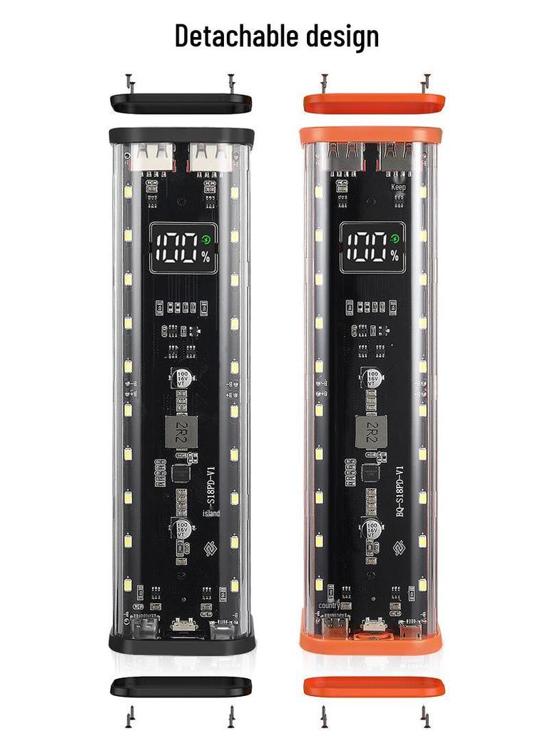 8-Section 18650 Battery Box DIY Kit: Solder-Free Quick Charge Power Bank Shell