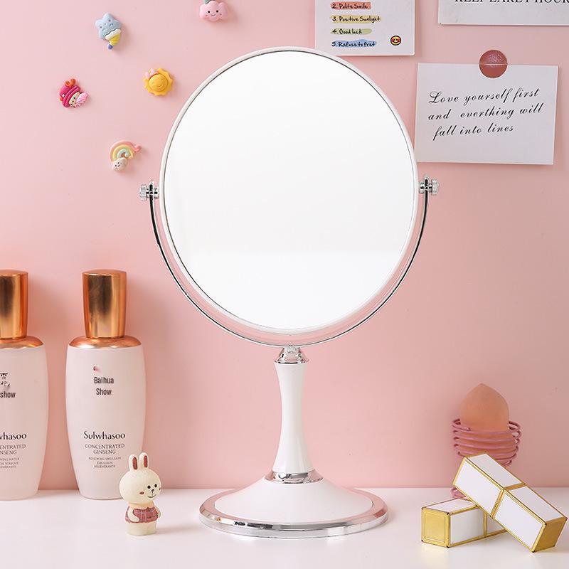 Double-Sided Magnifying Vanity Mirror with Storage for Makeup and Dressing Table