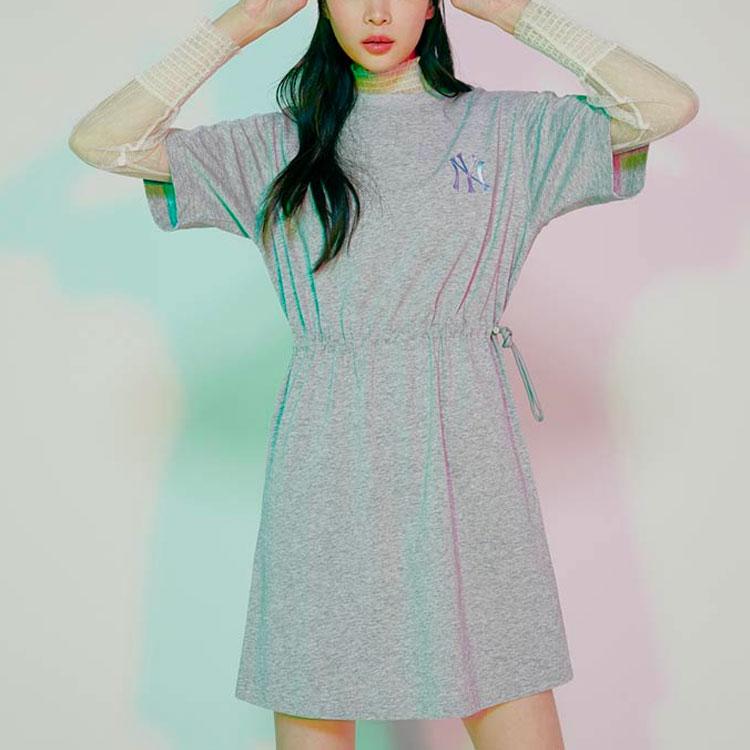 New MLB Short Sleeved Dresses Women's Gray 31OP06131-50M