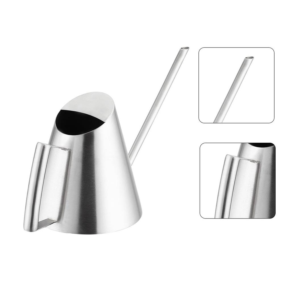 400ml Mini Gießkanne aus Edelstahl Gebürstet Garten Pflanzung Innen Außen