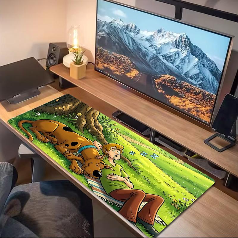 Scooby‑Doo Print Cushion Non-slip Laptop Tablet Big Mousepad XXL Mat Mini PC Playmat With Lock edge