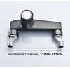 Gunmetal gray shower faucet, brass mixer valve, shower set, bathtub mixer switch, hot and cold water shower faucet