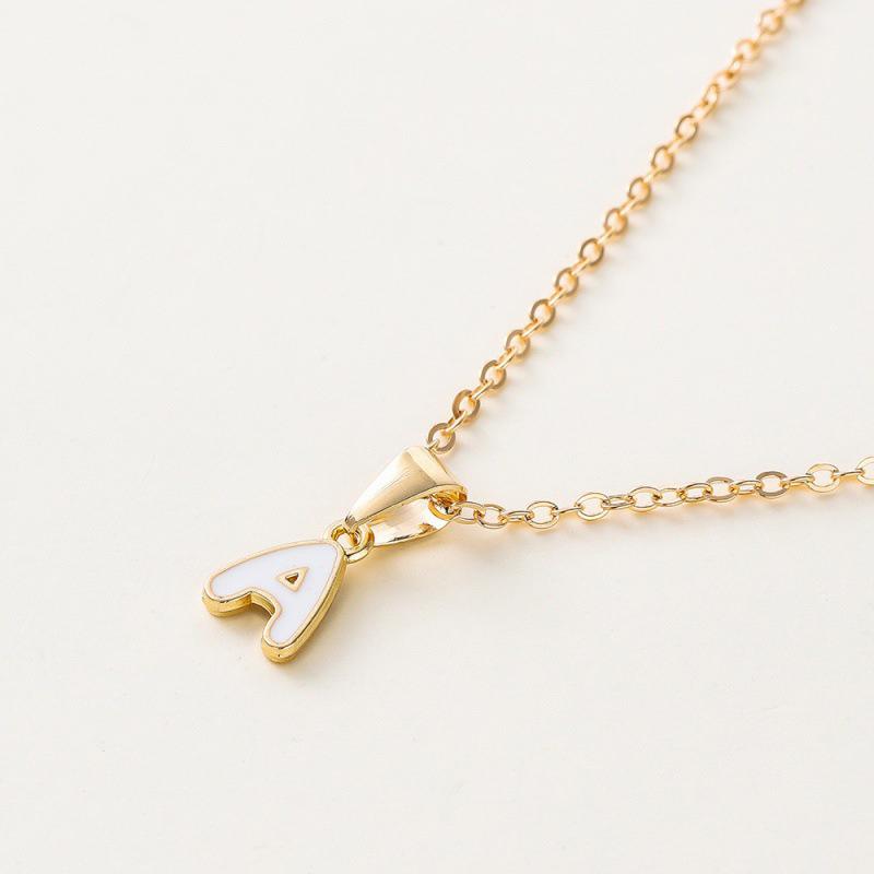 

Имя Начальное ожерелье для женщин Простые эмалевые AZ Алфавитные подвески Чокер Буквы Ожерелья Модные ключичные цепочки Ювелирные изделия Подарки A
