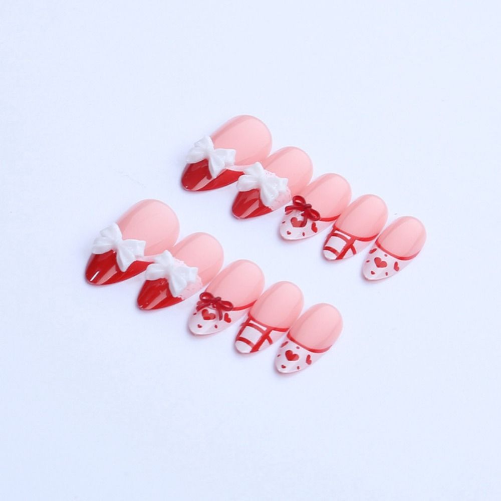 Super Shiny Valentine's Day New Nail Art Press On Nails For Women and Girls