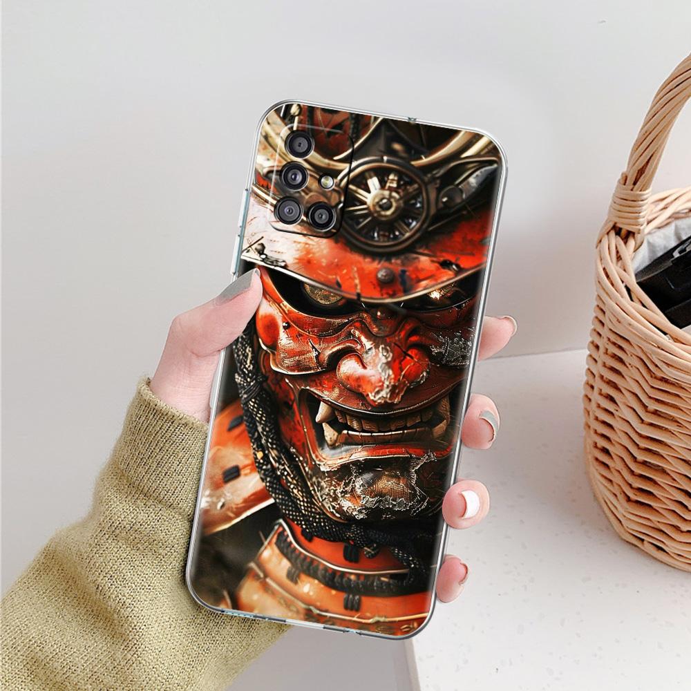 Phone Case For Samsung A15 A13 A35 A55 A51 A71 A41 A31 A21S A05 A17 A23 A25 A33 A53 A73 5G A07 4G Cover Japan Ghost Face Samurai