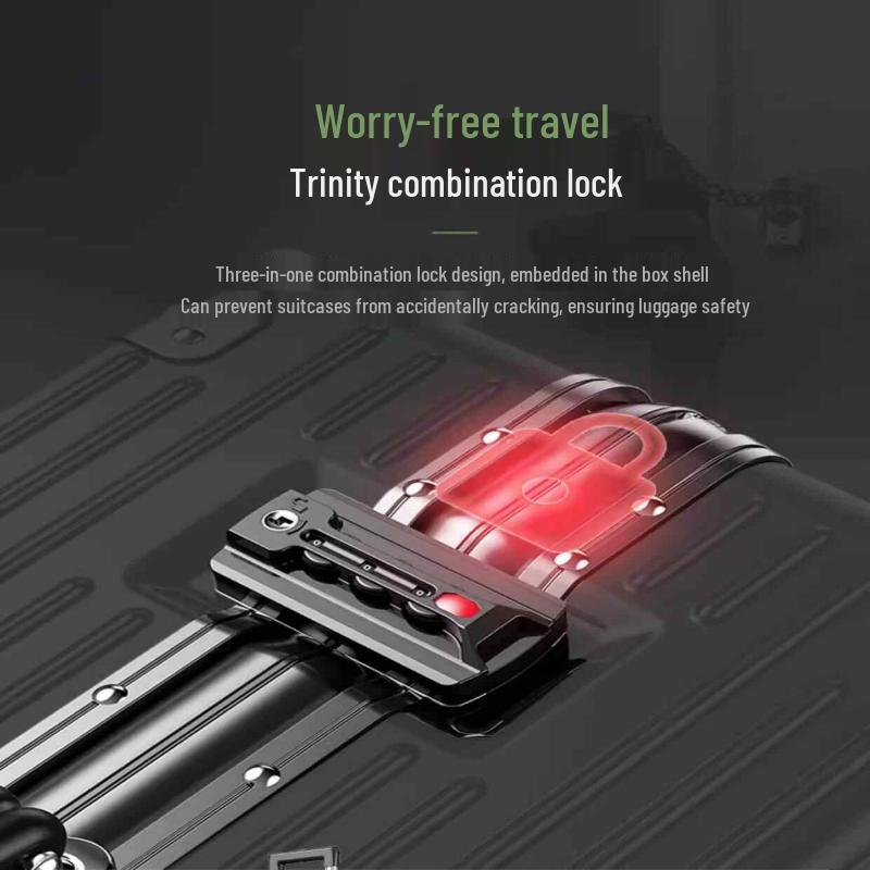HANDUNYOU Durable Aluminum Frame Travel Suitcase