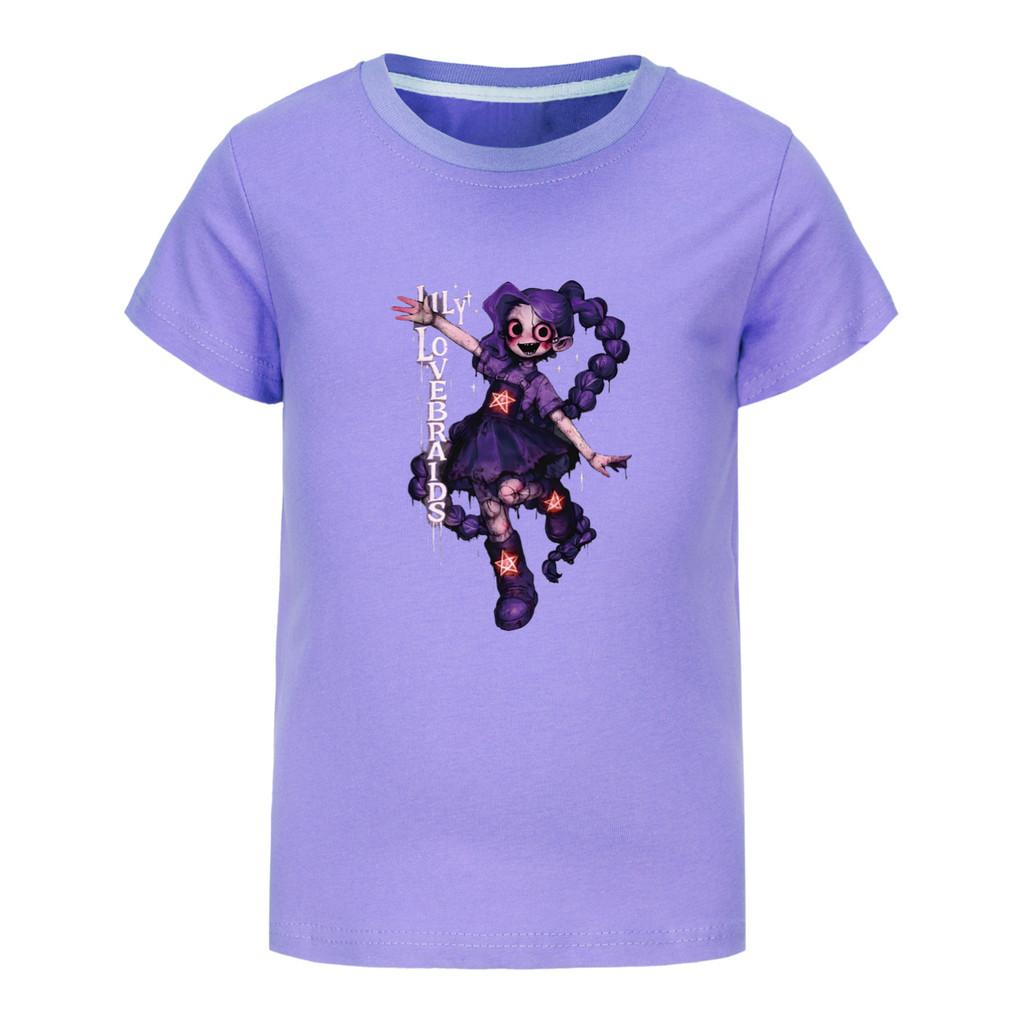 5583 T-shirt in Cotone a Maniche Corte Lily Lovebraids per Bambine e Ragazze