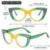 Elegant Cat Eye Reading Glasses with Rhinestone Decoration j Gradient Frame Reading Glasses +1.0 to +4.0 Dioptric Power
