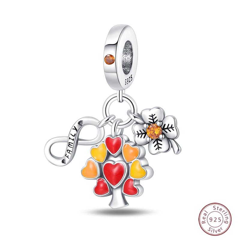 Copper Beaded Pendant Shiny Zircon Dessert Donut For Original 3Mm Bracelet Ladies Fine Jewelry