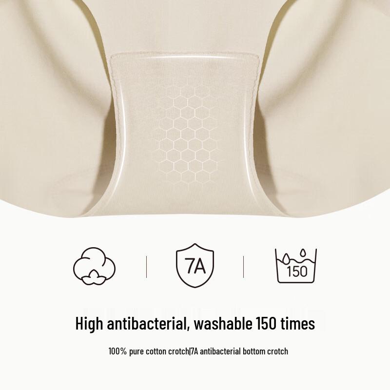 Ubras Women's Seamless High-Elastic 7A Antibacterial Boxer Briefs (3-Pack)