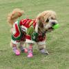 4Pcs Pet Sneakers Reflective Fastener Tape Anti-skid Breathable Pet Dogs Mesh Sneakers for Outdoor