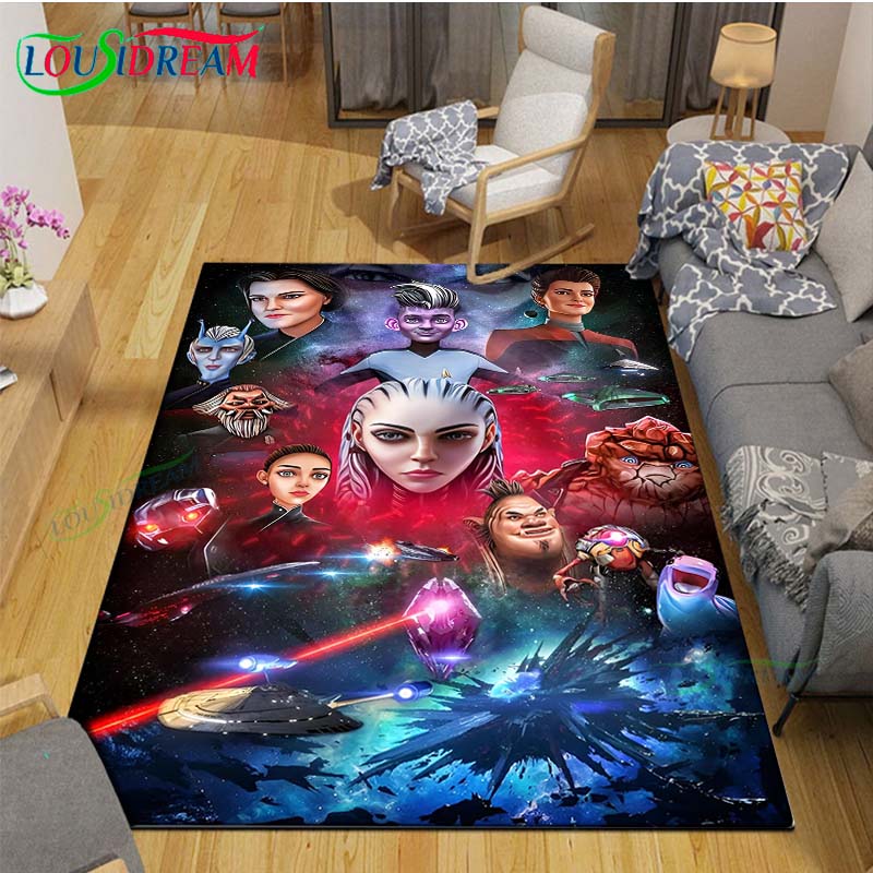 Fashion Famous Films S-Star-T-Trek Carpet Living Room Bedroom Bedside Mat Fashion Floor Mat Area Rug Door Mat Bedroom Decoration