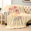 Multiple heartshaped patterns Flannel printed blanket suitable for all seasons suitable for living room office sofa and travel