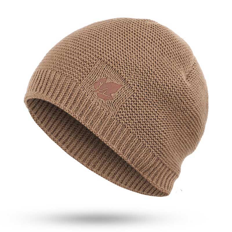 New winter knit hats men's and women's outdoor warm thickening plus velvet loose  caps Skullies brand winter ski male bone