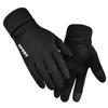 Men's and Women's Winter Touchscreen Gloves: Windproof, Suede, Two-Fingerless Design, Non-Slip, Warm, Female Student-Friendly.