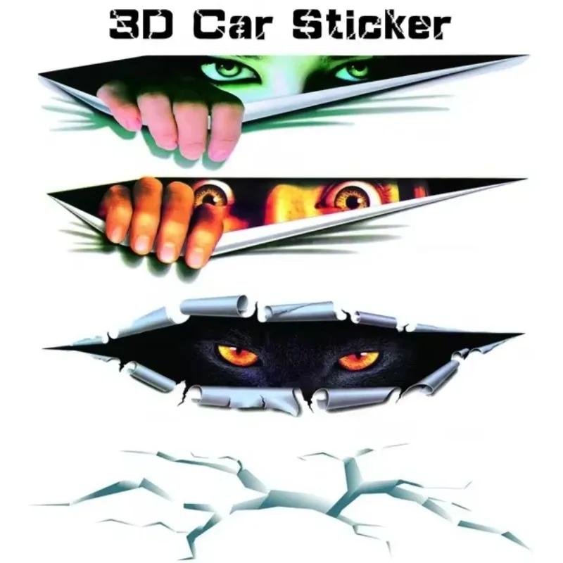 Styling auta 3D stereoskopický simulovaný oční peep auto samolepka okno auto zadní dveře samolepka vodotěsná dekorace karoserie samolepka