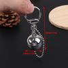 Korean Cool Metal Big Ball Pendant Keychain Simple Bag Charm Decor Earphone Case Accessories Gift