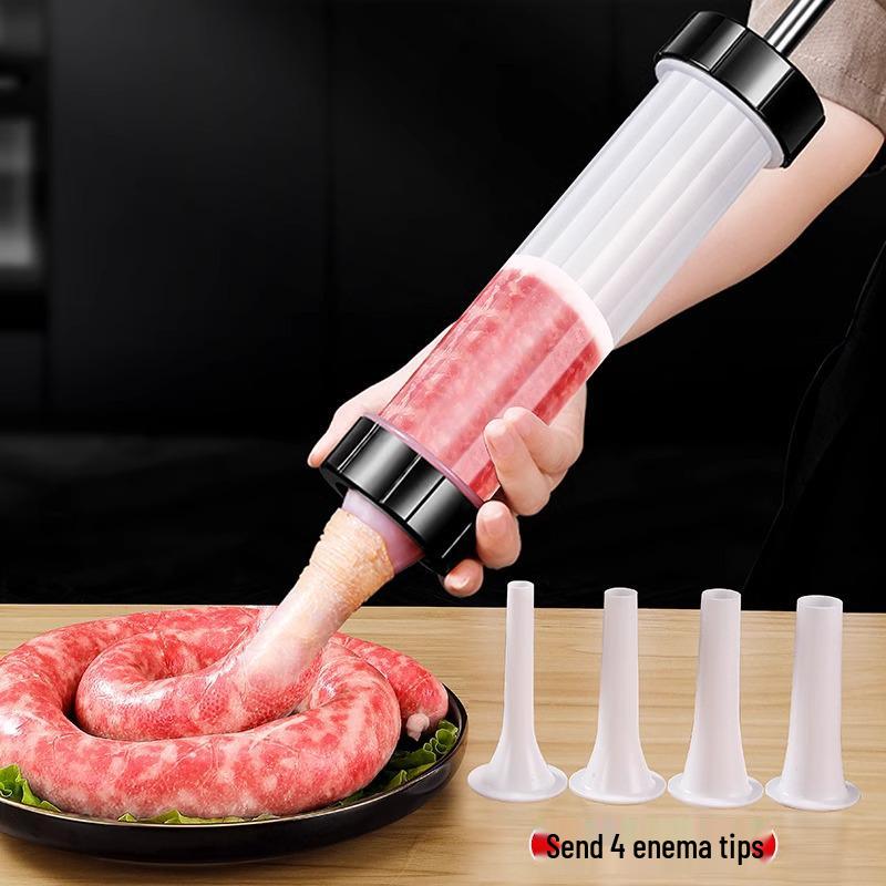 Large Manual Sausage Stuffer & Enema Tool for Homemade Sausages