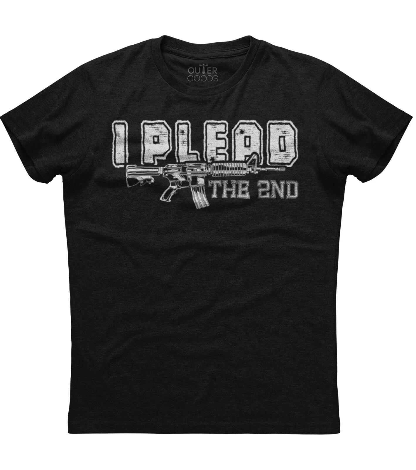 I Plead AR-15 Gun The 2nd Patriotic Unisex Black T-Shirt S