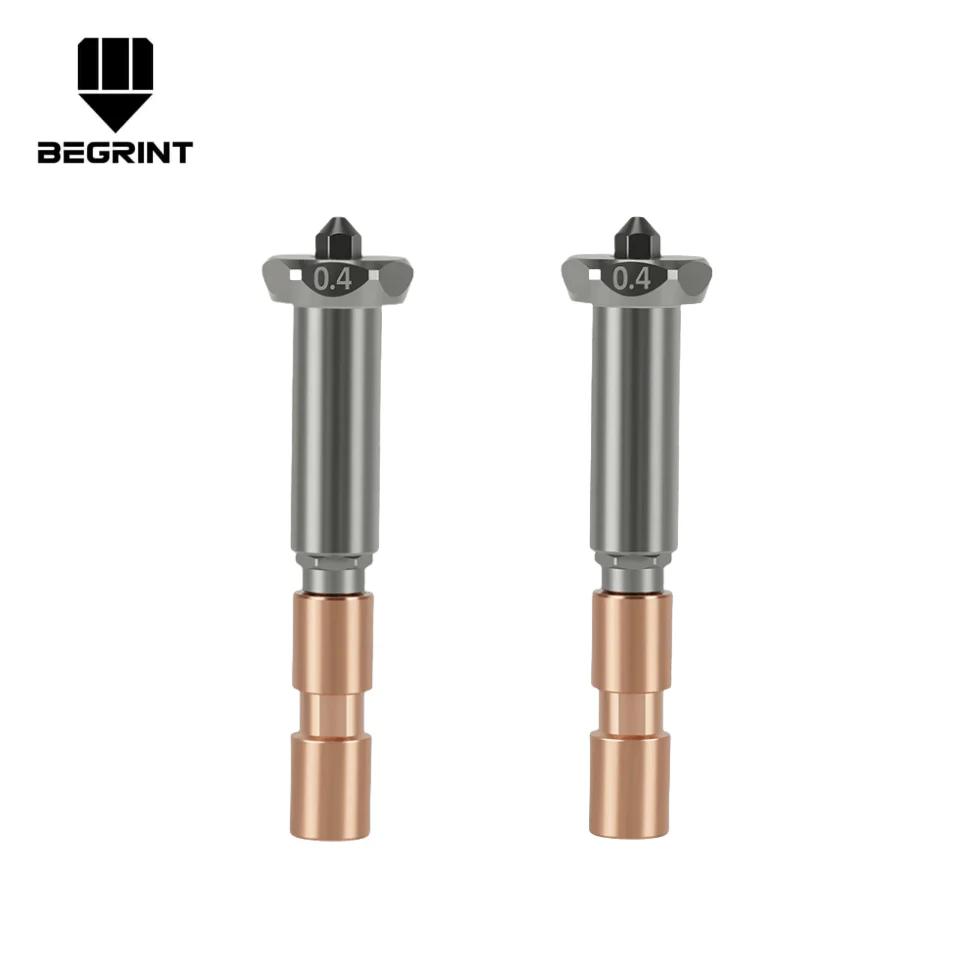 High Temp Wear Copper Brass Hardened Steel Nozzle Kit for Anycubic Kobra 3 Max Combo 0.2/0.4/0.6/0.8mm Hotend 3D Printer Parts.