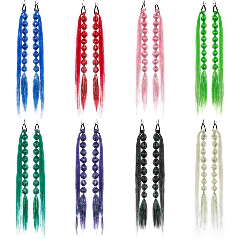

2Pcs Colorful Twist Braid Bulk Lantern Braid Bubble Braided Ponytails Bubble Jumbo Braid Party чорний