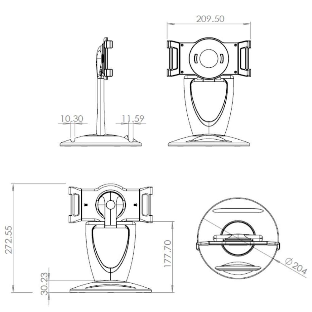 Tablet PC Stand for inch tablets iPad Pro US-5025W (White) 7-13 (iPad mini, 12.9)