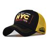 Cap Baseball Nyc Letter 3d Embroidery Color Blocking Mesh Cap Duck Cap Tongue