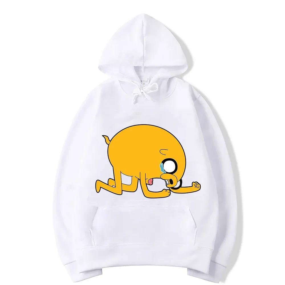 Adventure Time Animation TV Series Jake Cartoon Pattern Autumn and Winter Pullover for Men and Women Harajuku Fashion Street Clo