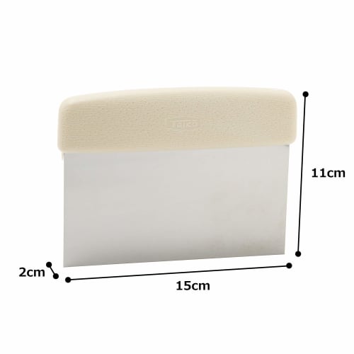 Endo Shoji TKG Scraper for Cutting Boards, Plastic Handle, Stainless Steel Spatula for Rust Resistance and Hygiene, Convenient for Collecting Food, Co