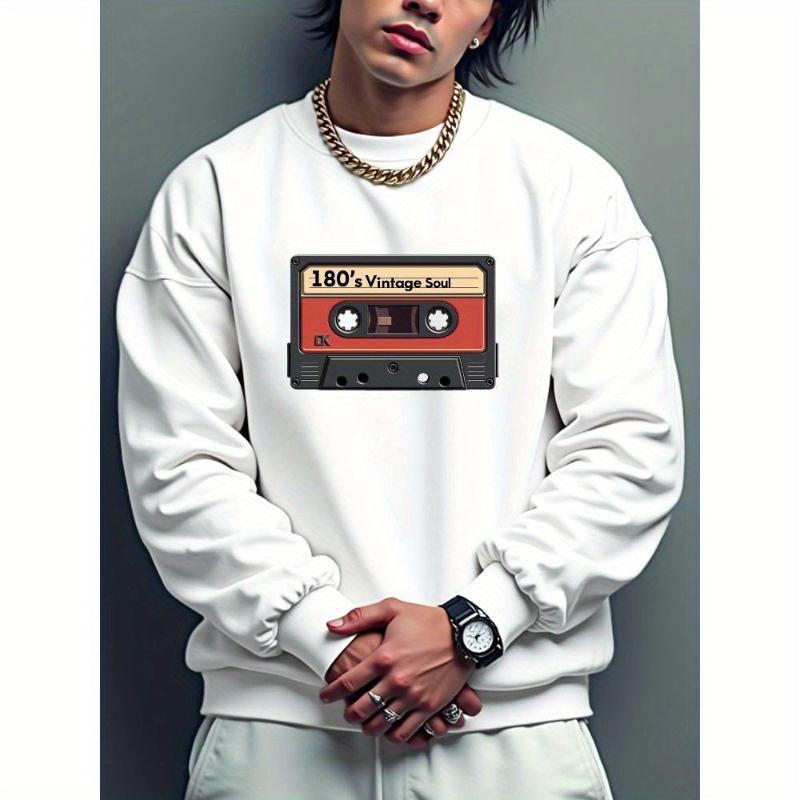 

Многослойность и уличная мода, оверсайз и спущенное плечо, мужской свитшот с круглым вырезом XXL чёрный