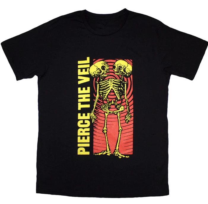 Pierce The Veil Wavy Skeleton T-Shirt L