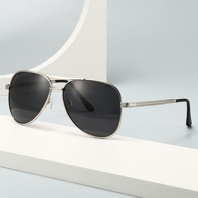 Men Fashion Polarized Sunglasses Outdoor Driving Fishing Glasses Metal Frame Anti Glare UV400 Sun Glasses