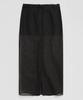 El Mood Woman Sheer Layered Skirt Black