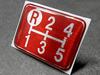 Tuningfan Shift Pattern Upper Left for MT Low Racing Classic Emblem, Red, R, 5-Speed Cars, Back, Pattern, Car, Red, SPE-R502
