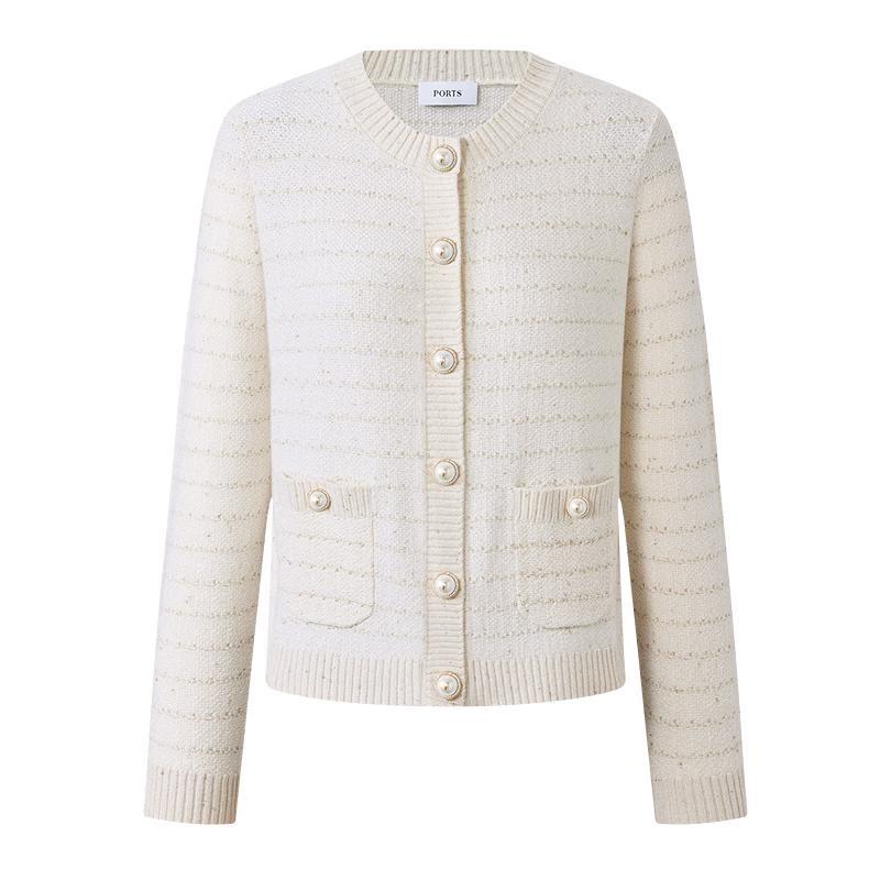 

PORTS Women s 2025 Autumn Exquisite Cashmere Blend Knit Cardigan M