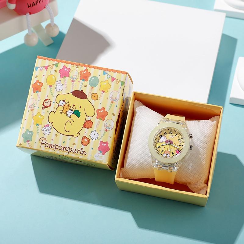 Popular Children's Cartoon Led Watch Gift Set Kr Cartoon Luminescent Watch