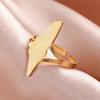 LIKGREAT Hollow Palestine Map Adjustable Finger Ring Stainless Steel Arabic Calligraphy Jewelry for Women Men Birthday Gift