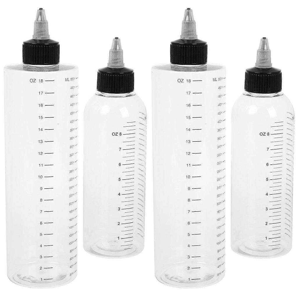 Plastic Transparent Bottles for Hair Dye Clear Squeeze Applicator 16Pcs