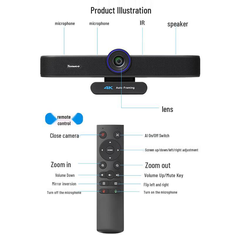 Tenveo All-in-One 4K UHD Video Conferencing System (CN version)
