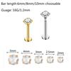 1pcs ASTM F136 Titanium Labret Piercing 2/3/4/5mm Zircon Ear Cartilage Tragus Lobe Helix Stud Earrings Piercings Body Jewelry